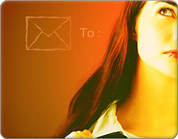 image representing a person thinking about sending email